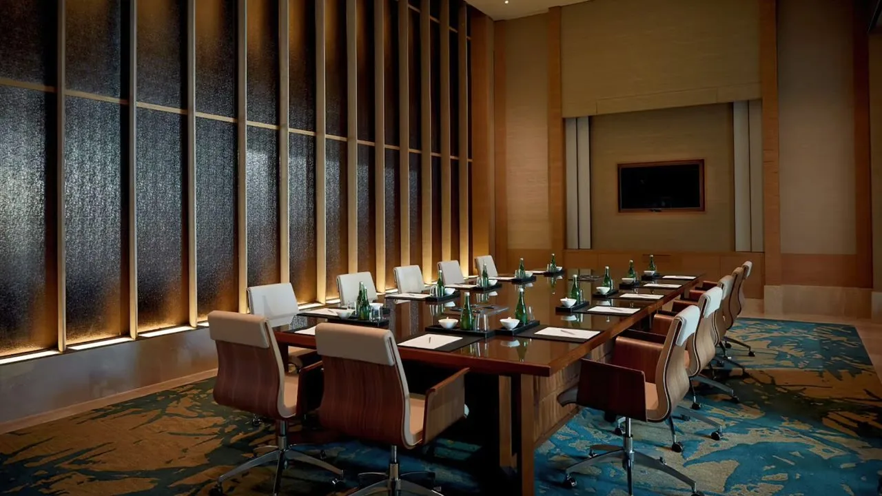A luxury hotel boardroom