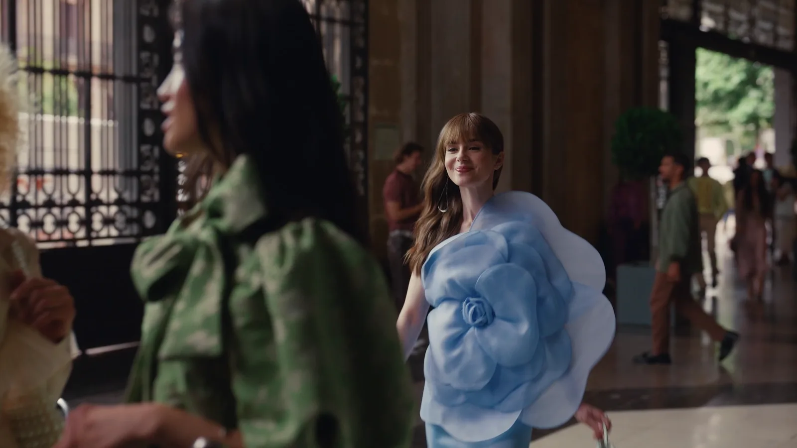 A scene from the Google x Emily in Paris partnership