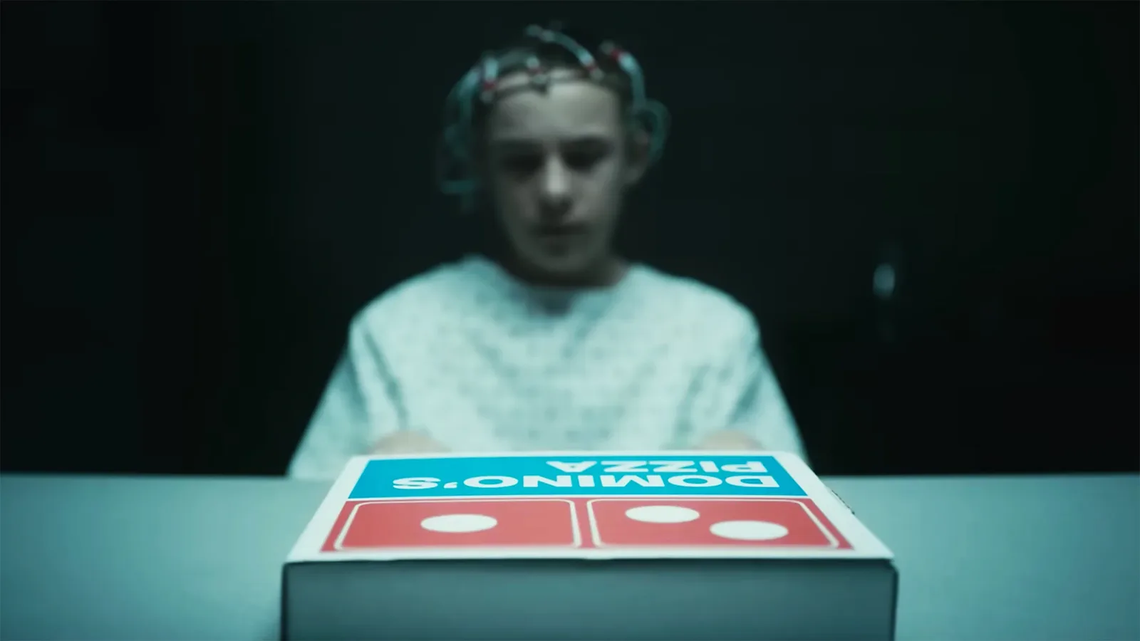 A Stranger Things and Domino&rsquo;s brand partnership film still