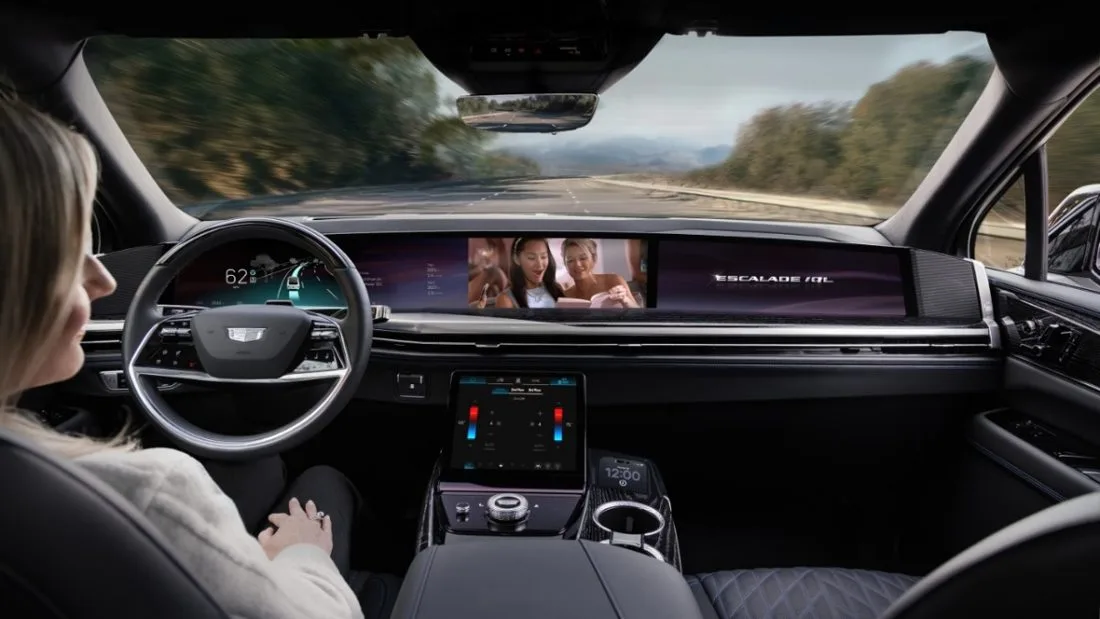 The driver display inside a Cadillac Escalade IQL