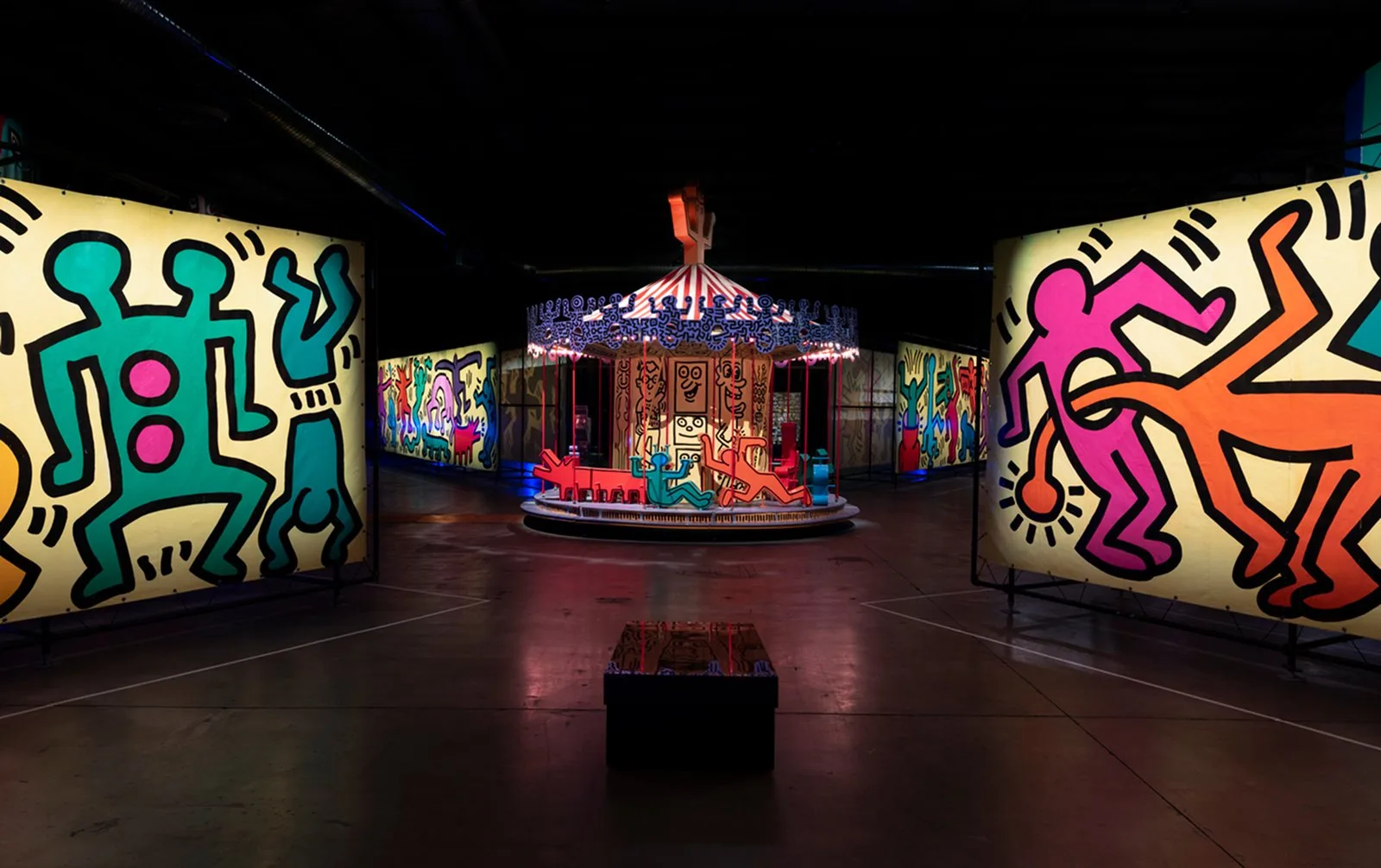 The Keith Haring carousel at Luna Luna